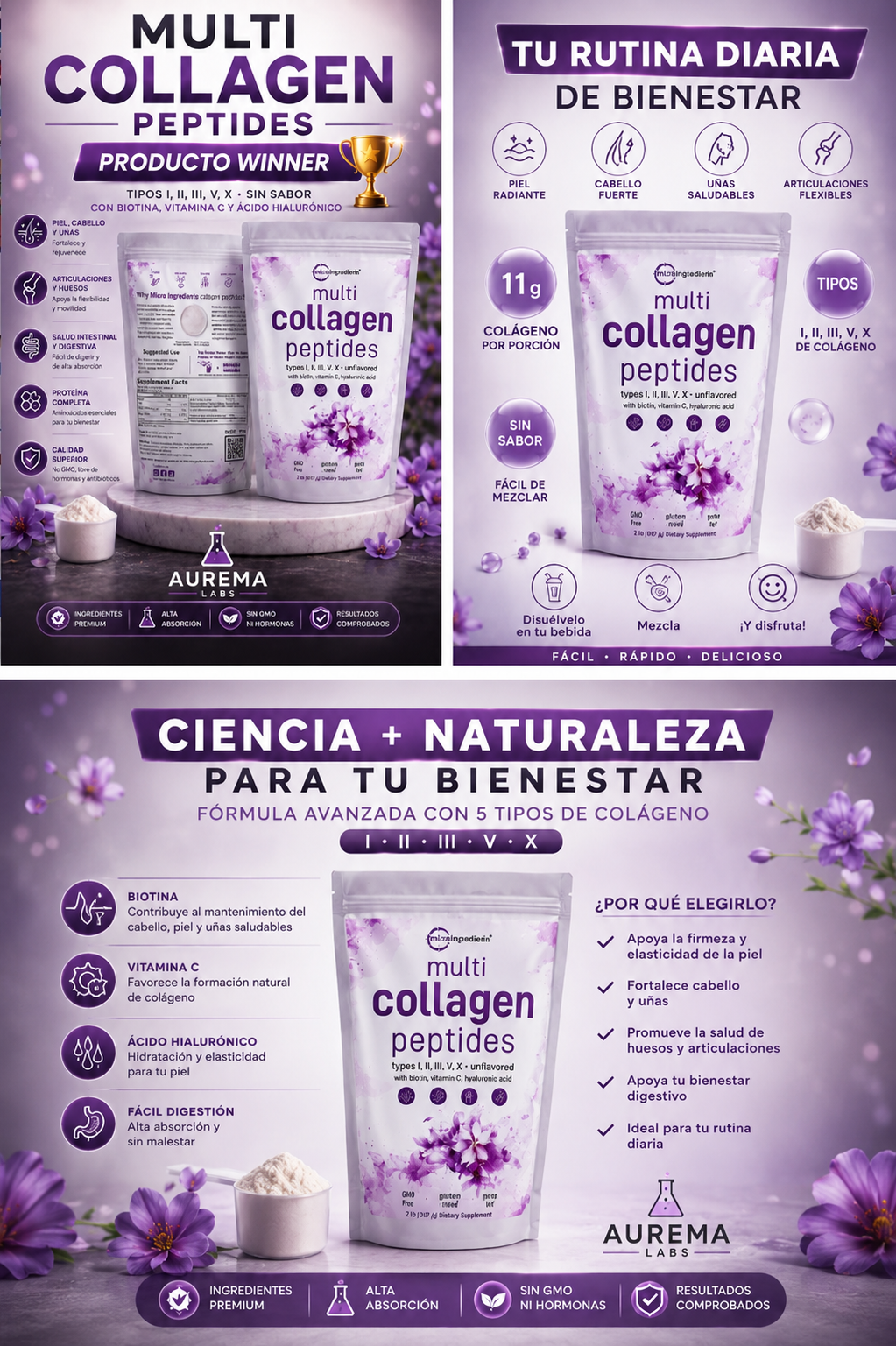 Multi Collagen Peptides – Colágeno Hidrolizado Premium