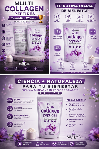 Multi Collagen Peptides – Colágeno Hidrolizado Premium